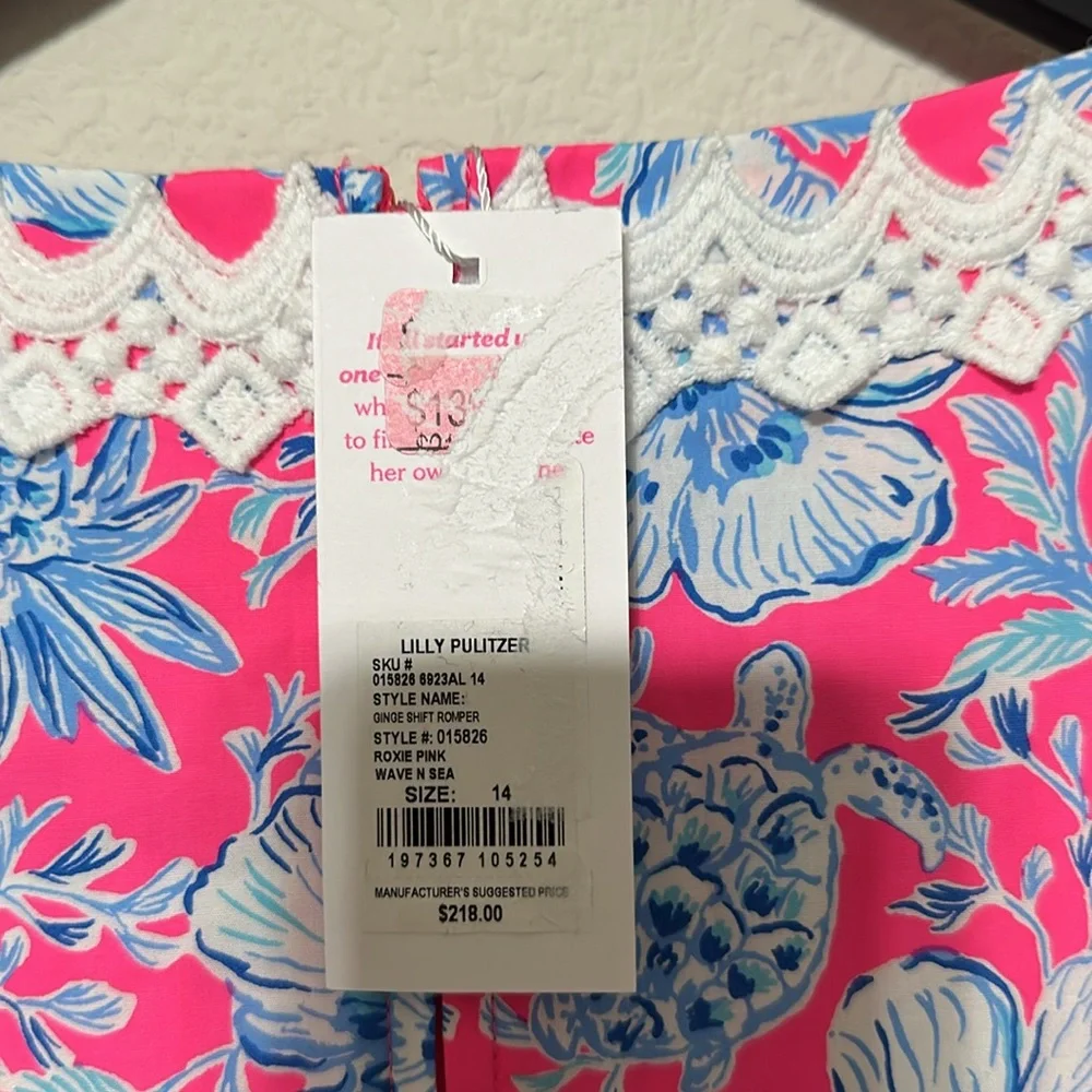NWT Lilly Pulitzer Ginge Floral Shift Romper - Picture 16 of 16